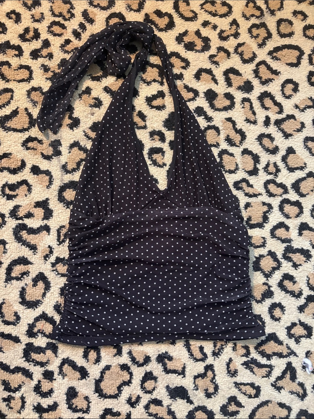 Polka dot halter top